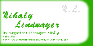 mihaly lindmayer business card